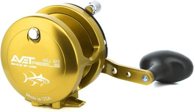 Avet HXJ 5/2 Two-Speed Lever Drag Casting Reel Gold 3 Avet HXJ 5/2 Two-Speed Lever Drag Casting Reel Gold