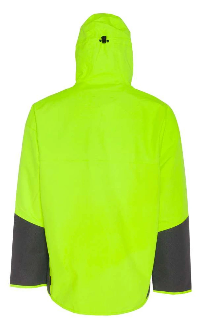 Grundens Ironclad Anorak Jacket - Hi-Vis Yellow/Grey 4 Grundens Ironclad Anorak Jacket - Hi-Vis Yellow/Grey - Image 2