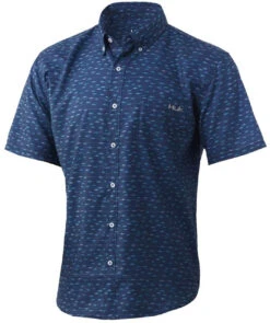 Huk Tuna School Teaser Short Sleeve Shirt - Sargasso Sea