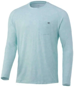 Huk Waypoint Running Lakes Long Sleeve Shirt - Beach Glass