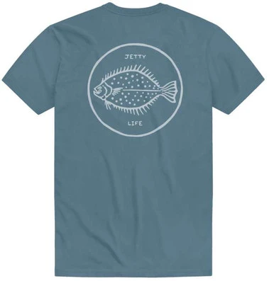 Jetty Flounder Short Sleeve T-Shirt - Fog - Medium 3 Jetty Flounder Short Sleeve T-Shirt - Fog - Medium