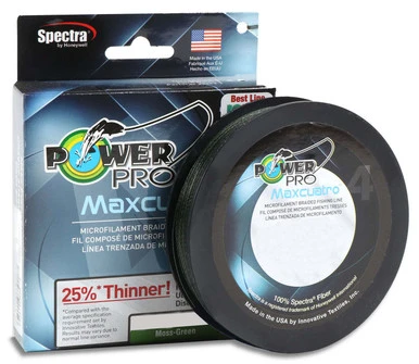Power Pro PowerPro Maxcuatro Braided Fishing Line Moss Green 1500yd Spools 3 Power Pro PowerPro Maxcuatro Braided Fishing Line Moss Green 1500yd Spools