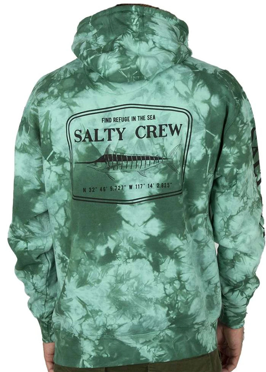 Salty Crew Stealth Tie Dye Fleece - Sea Foam - Medium 4 Salty Crew Stealth Tie Dye Fleece - Sea Foam - Medium - Image 2