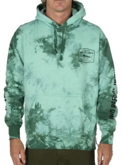 Salty Crew Stealth Tie Dye Fleece - Sea Foam - Medium