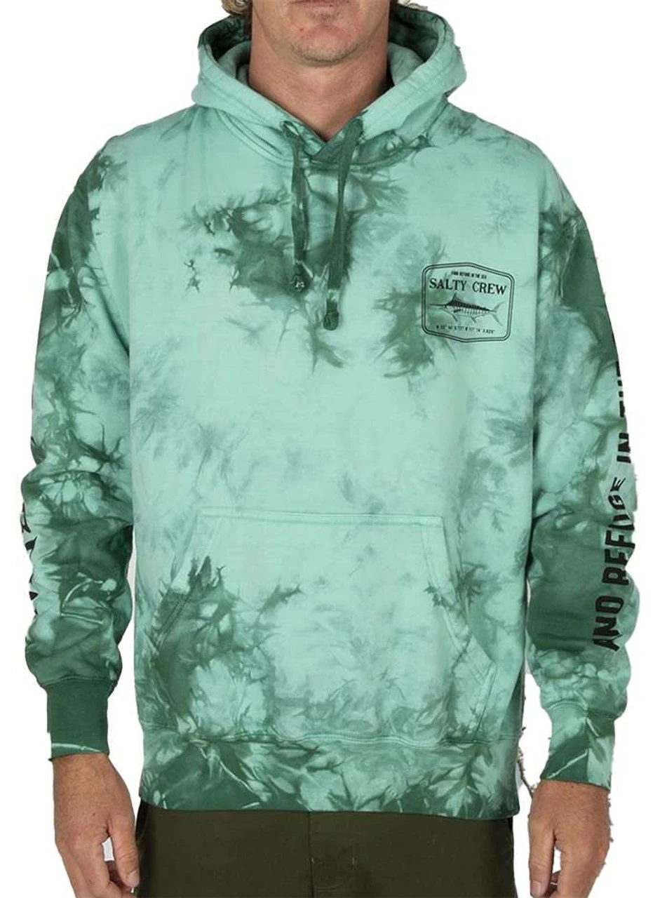 Salty Crew Stealth Tie Dye Fleece - Sea Foam - Medium 3 Salty Crew Stealth Tie Dye Fleece - Sea Foam - Medium