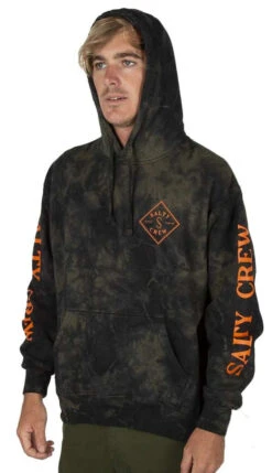 Salty Crew Tippet Tie Dye Fleece - Black - X-Large -Fishing Master salty crew tippet tie dye fleece black xl 55190.1651421773