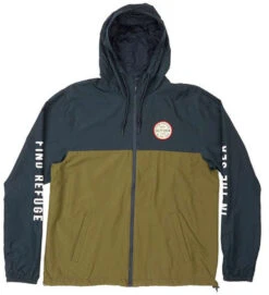 Salty Crew Twin Fin Windbreaker - Olive/Navy - Medium