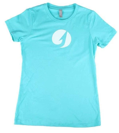 TackleDirect Hook Logo Womens T-Shirt - Tahiti Blue - Size X-Small 3 TackleDirect Hook Logo Womens T-Shirt - Tahiti Blue - Size X-Small