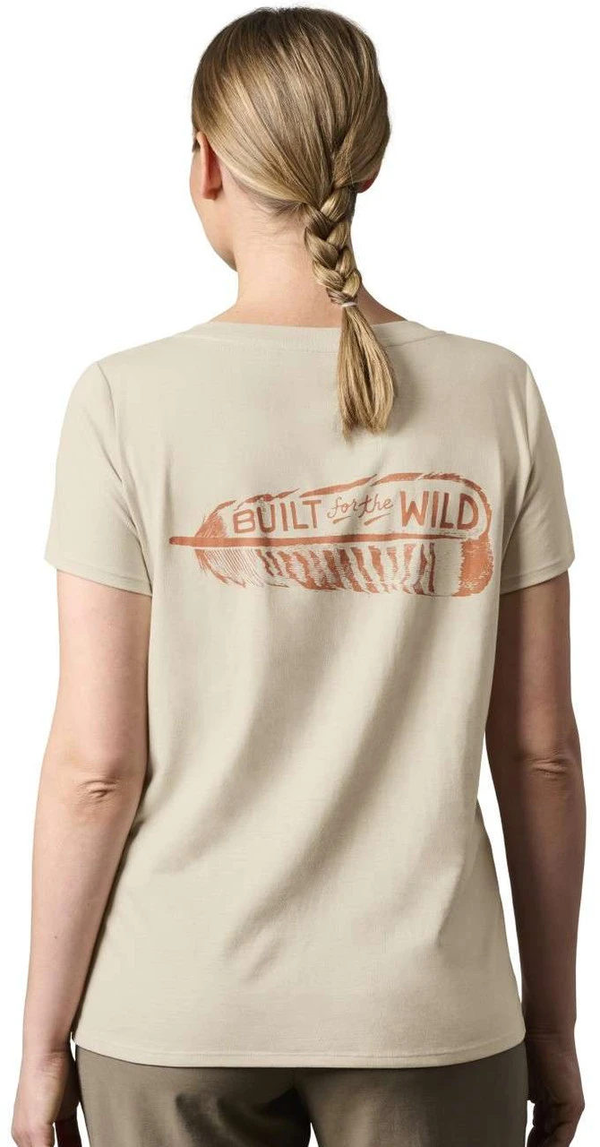 Yeti Womens Turkey Feather Short Sleeve V-Neck 3 Yeti Womens Turkey Feather Short Sleeve V-Neck